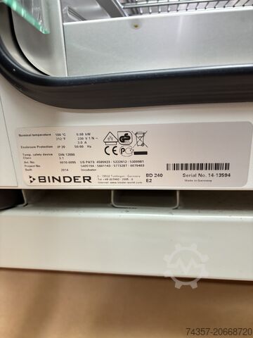 Binder BD 240 heating ovens Binder BD 240