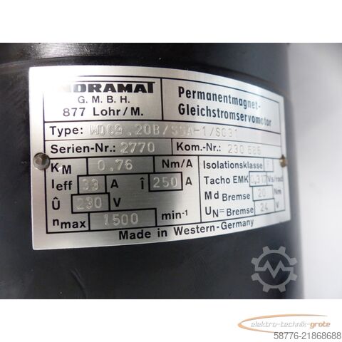 Control unit Indramat MDC9.20B / SSA-1 / S031 Gleichstrom - Servomotor SN: 2770
