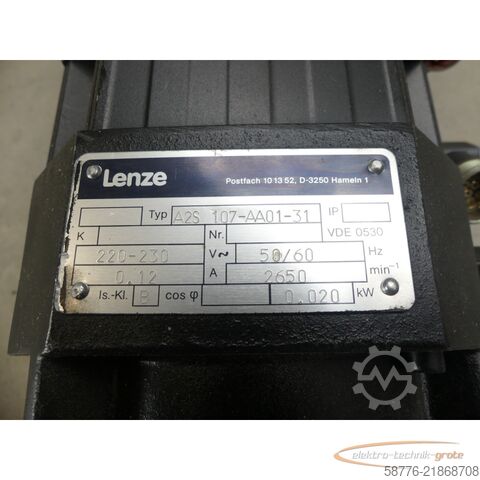Control unit Lenze DFVARS 071-22 Servomotor SN: 0237500 mit A2S 107-AA01-31 Lüfter