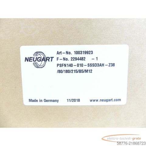 Control unit Neugart PSFN140-010-SSSD3AH-Z38/80/180/215/B5/M12 Planetengetriebe SN: 7979-neu-