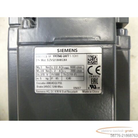 Control unit Siemens 1FK7042-2AF71-1CH1 Synchronmotor SN: ZVS2106465364 -  -