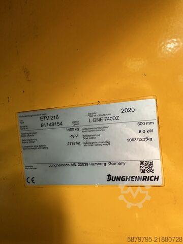 Reach truck Jungheinrich ETV 216 L GNEDZ