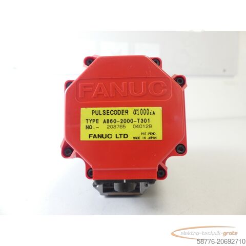 Fanuc Motor Fanuc A06B-0216-B200 AC Servo Motor SN:C042F3537 + A860-2020-T301 Pulsecoder