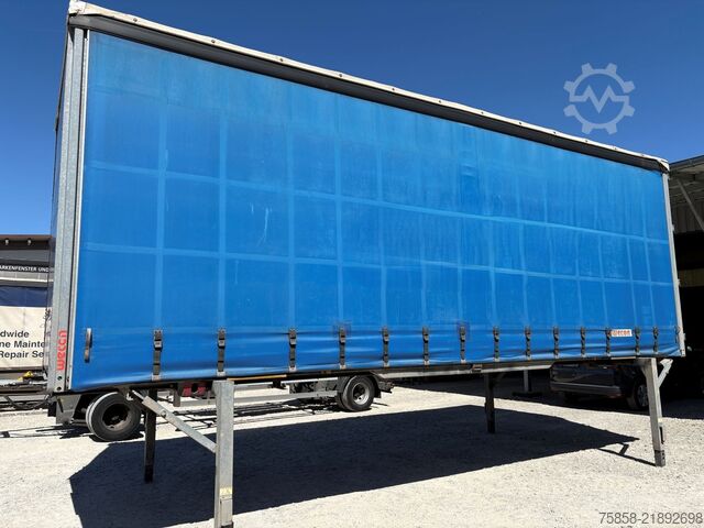 Swap body with flatbed & tarp Wecon 7,82m Verzinkt Bordwand unter Plane