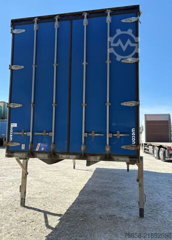Swap body with flatbed & tarp Wecon 7,82m Verzinkt Bordwand unter Plane