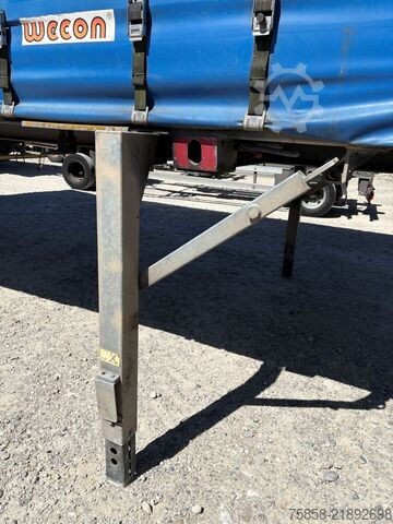 Swap body with flatbed & tarp Wecon 7,82m Verzinkt Bordwand unter Plane