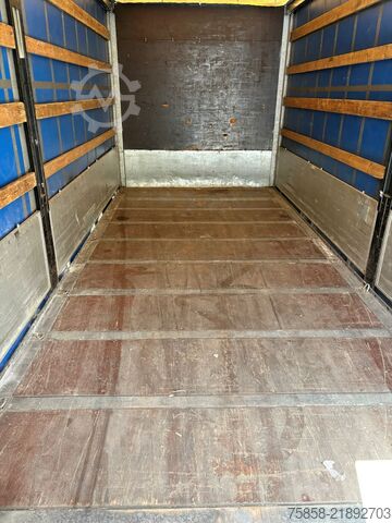 Swap body with flatbed & tarp Wecon Verzinkt Bordwand+Schiebeplane Lochleist