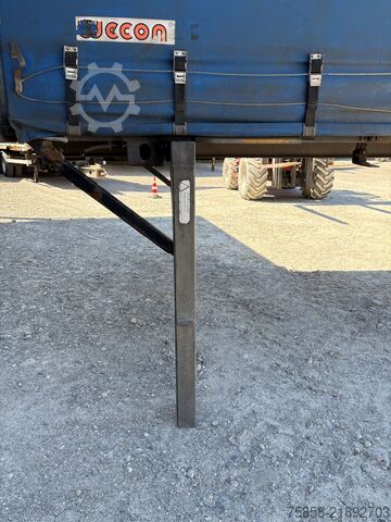 Swap body with flatbed & tarp Wecon Verzinkt Bordwand+Schiebeplane Lochleist