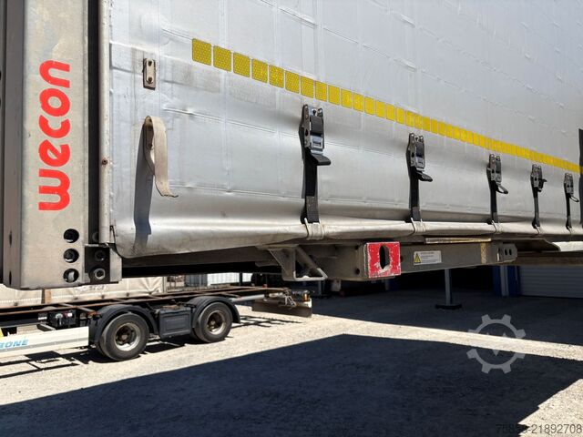 Swap body with flatbed & tarp Wecon Jumbo Verzinkt 3m Innen Hubdach