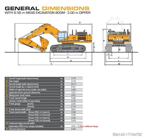 Chain excavator Case CX700 SME