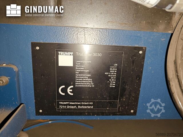 Faserlaserschneidmaschine TRUMPF TruLaser 3030 Fiber