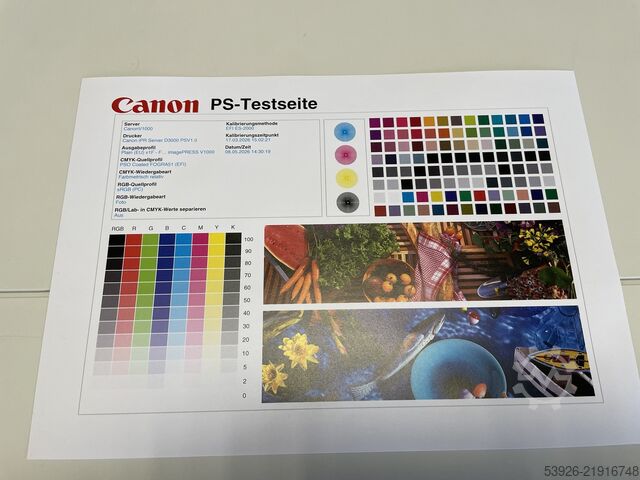 Digital print machine Canon imagePRESS V1000 incl. Fiery, booklet, paper deck
