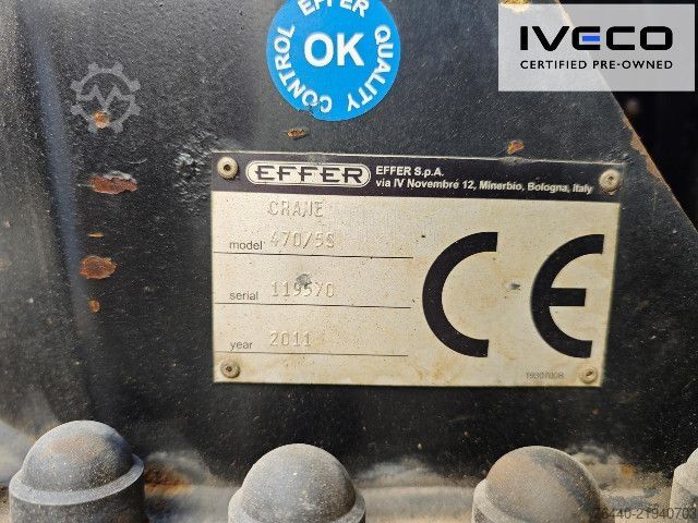 Kipper LKW IVECO TRAKKER mit EFFER Kran 470/5S !!!Motor neu!!!