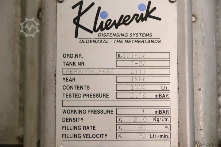 Rührtank Edelstahl 1000 Ltr