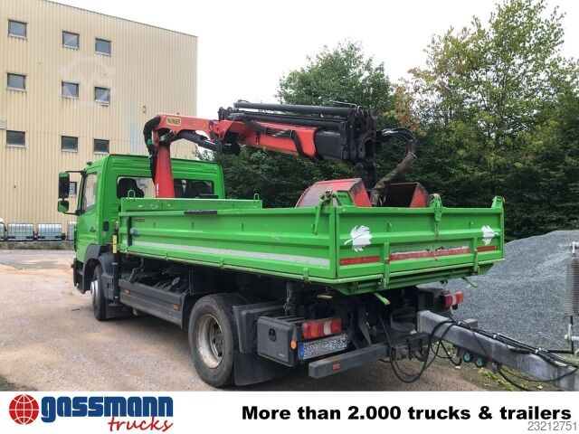 Kipper LKW Mercedes-Benz Atego 1224 4x2, Kran Palfinger PK 9.501, Funk