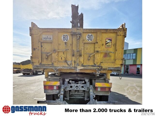 Kipper LKW Mercedes-Benz Actros 4144 K 8x4, Kran Palfinger PK18002-EH,