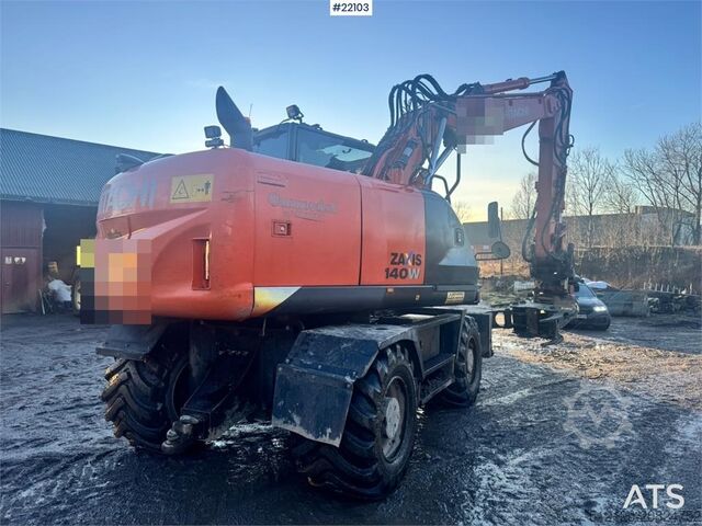 Wheel excavator Hitachi ZX140W-5B wheeled excavator with rototilt, 3 bucke