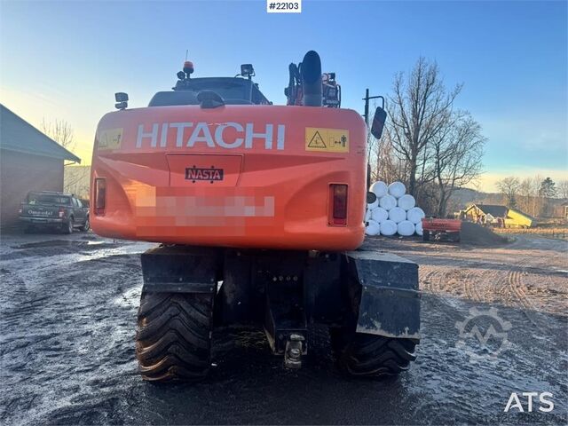 Wheel excavator Hitachi ZX140W-5B wheeled excavator with rototilt, 3 bucke