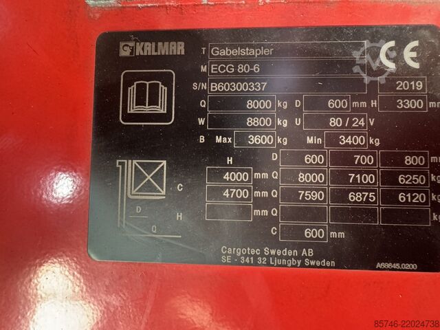 ECG 80 / 6 * Triplex FFL * DEMO !!! KALMAR ECG 80 / 6 * Triplex FFL * DEMO !!!