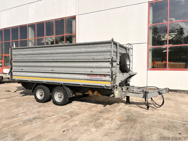 Kippanhänger Möslein TDS 13 Schwebheim  13 t Tandemkipper- Tieflader, Aufsatzbordwände