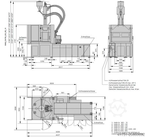 Vertikale Spritzgießmaschine Arburg Allrounder 1200 T 1000-170