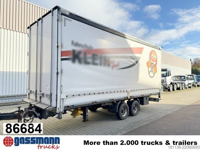 Open trailer with tarp Obermaier OS2-L105 L/B, durchladbar, Edscha, Ex-Fahrschule!