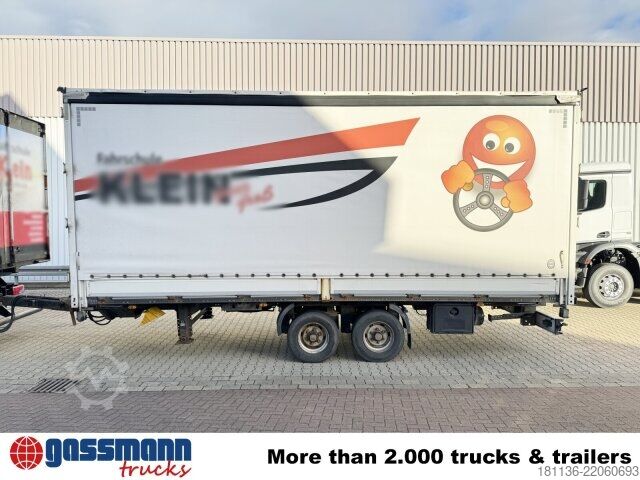 Open trailer with tarp Obermaier OS2-L105 L/B, durchladbar, Edscha, Ex-Fahrschule!