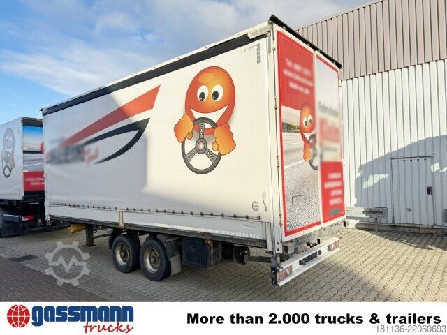Open trailer with tarp Obermaier OS2-L105 L/B, durchladbar, Edscha, Ex-Fahrschule!