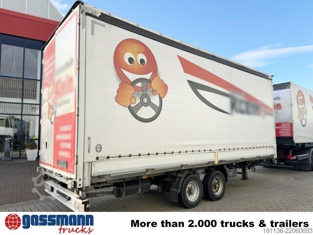 Open trailer with tarp Obermaier OS2-L105 L/B, durchladbar, Edscha, Ex-Fahrschule!