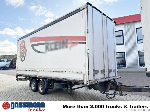 Open trailer with tarp Obermaier OS2-L105 L/B, durchladbar, Edscha, Ex-Fahrschule!