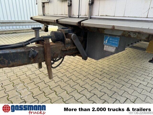 Open trailer with tarp Obermaier OS2-L105 L/B, durchladbar, Edscha, Ex-Fahrschule!
