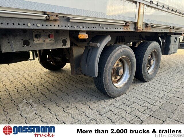Open trailer with tarp Obermaier OS2-L105 L/B, durchladbar, Edscha, Ex-Fahrschule!