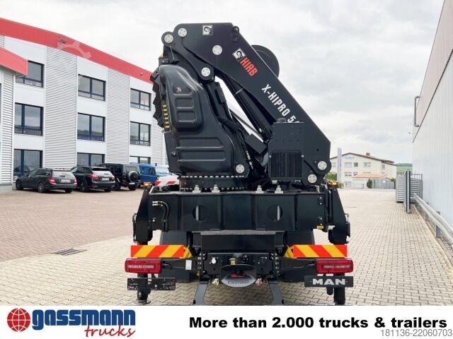 Flatbed truck MAN TGX 26.510 6x2-4 LL, Hiab X-HiPro 548 E-8 Kran ,