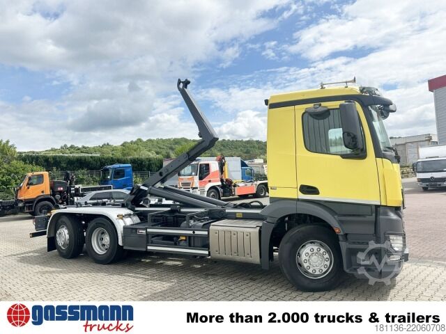 Roll-off tipper truck Mercedes-Benz Antos 2543 6x2-4, Meiller RK 20.70, Funk-Kli-Ret