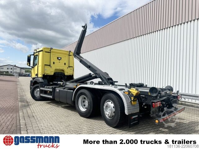 Roll-off tipper truck Mercedes-Benz Antos 2543 6x2-4, Meiller RK 20.70, Funk-Kli-Ret