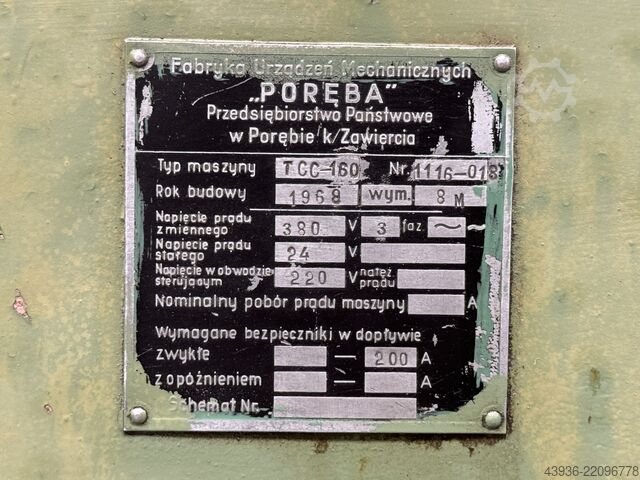 Centre lathe POREBA - TCC160 Poreba TCC160