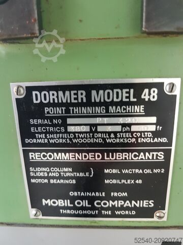 Drill point thinning machine Dormer Model 48