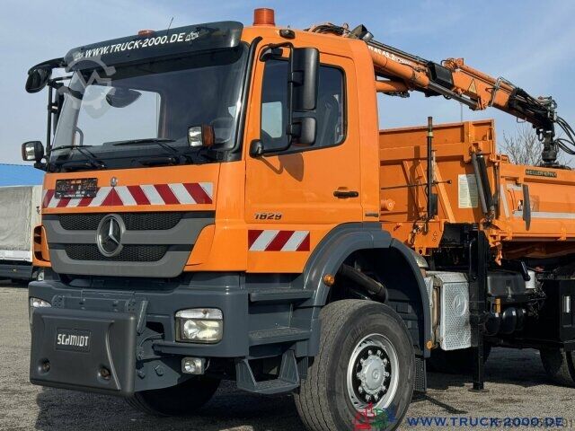 Three-sided tipper truck Mercedes-Benz Axor 1829 4x4 Atlas 7m=800kg FB Winterdienst