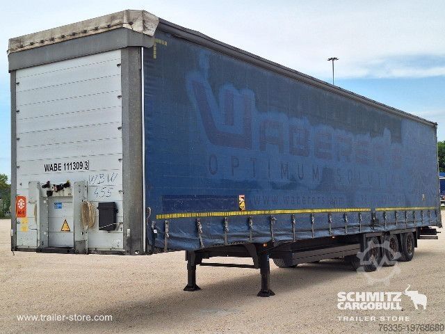 Open semitrailer with tarp Schmitz Cargobull Curtainsider Mega