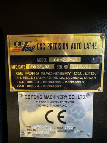 CNC-Drehmaschine GE-Fong GO-205-II