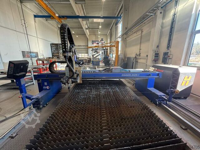 CNC portal plasma cutting machine Zinser 2425-I/3600 Fasenaggregat