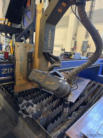 CNC portal plasma cutting machine Zinser 2425-I/3600 Fasenaggregat