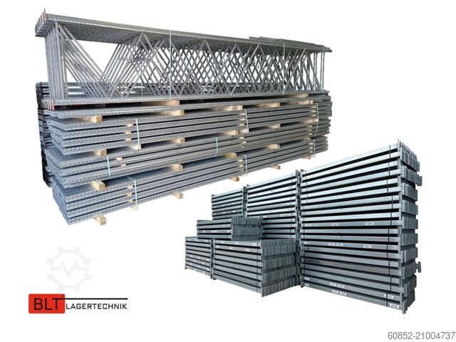 Heavy-duty shelf ca. 14 lfm. Dexion P90 Palettenregale H:6,5m Fachlast: 2400kg Schwerlastregale
