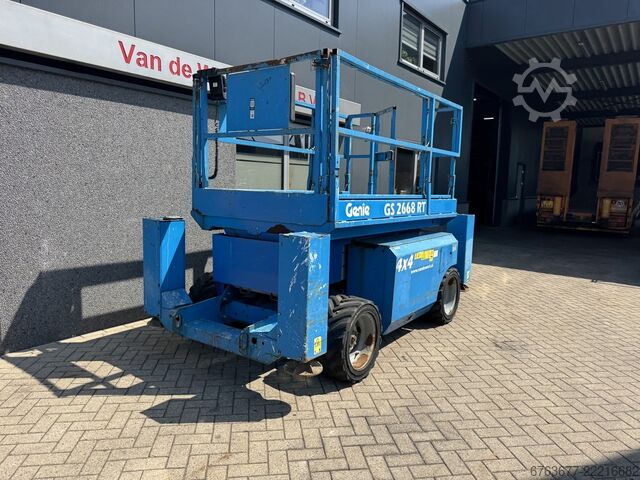 Genie GS 2668 RT Aerial Work Platform / Scissor Lift / 10M Working Height 4x4 Kubota Diesel 2008 GENIE GS 2668 RT  Hoogwerker / Arbeitsbuhne / Sciccor 10M werkhoogte 4x4 kubota Diesel 2008