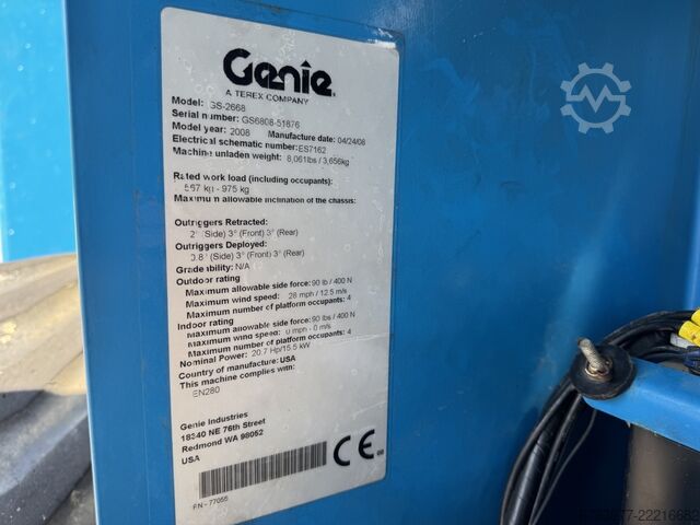 Genie GS 2668 RT Aerial Work Platform / Scissor Lift / 10M Working Height 4x4 Kubota Diesel 2008 GENIE GS 2668 RT  Hoogwerker / Arbeitsbuhne / Sciccor 10M werkhoogte 4x4 kubota Diesel 2008