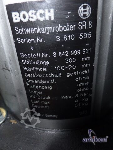Bosch Aico Robot 5580 swivel arm robot SR8 with Kollmorgen control unit and PC Bosch Bosch Schwenkarmrobotoer