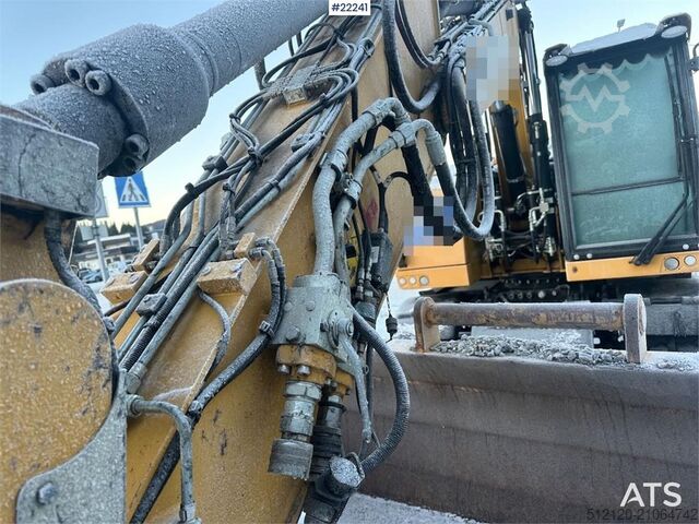 Radbagger CAT M314F wheeled excavator w/ two buckets, Gigant tra