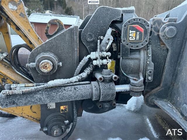 Radbagger CAT M314F wheeled excavator w/ two buckets, Gigant tra