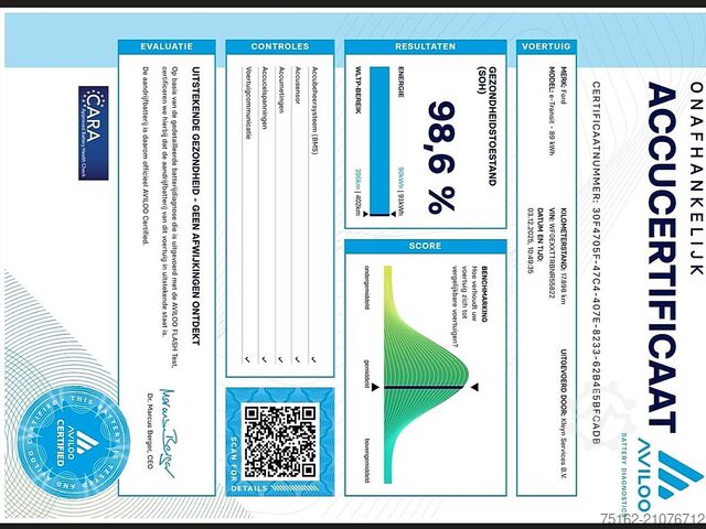 Hochdachkombi FORD E-TRANSIT L4H3 Maxi 68 kWh