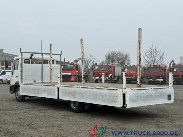 Flatbed truck MAN 10.163 Lange Pritsche 7.10m 3 Sitzer Nur 217TKM